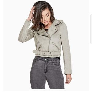 GUESS suede moto jacket